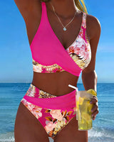 Jessica | Bikini mit Kontrast-Blumenmuster