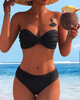 Cindy | Schlichter Bikini mit Halterausschnitt