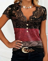 Svenja | T-Shirt mit Patchwork-Spitze