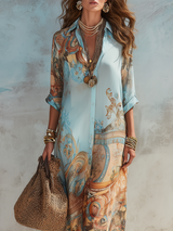 Serena | Chemisier-Kleid im Mediterran-Stil