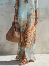 Serena | Chemisier-Kleid im Mediterran-Stil