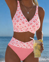 Noemi | Zweiteiliger Bikini mit BH-Schnitt und Diamantmuster