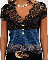 Svenja | T-Shirt mit Patchwork-Spitze