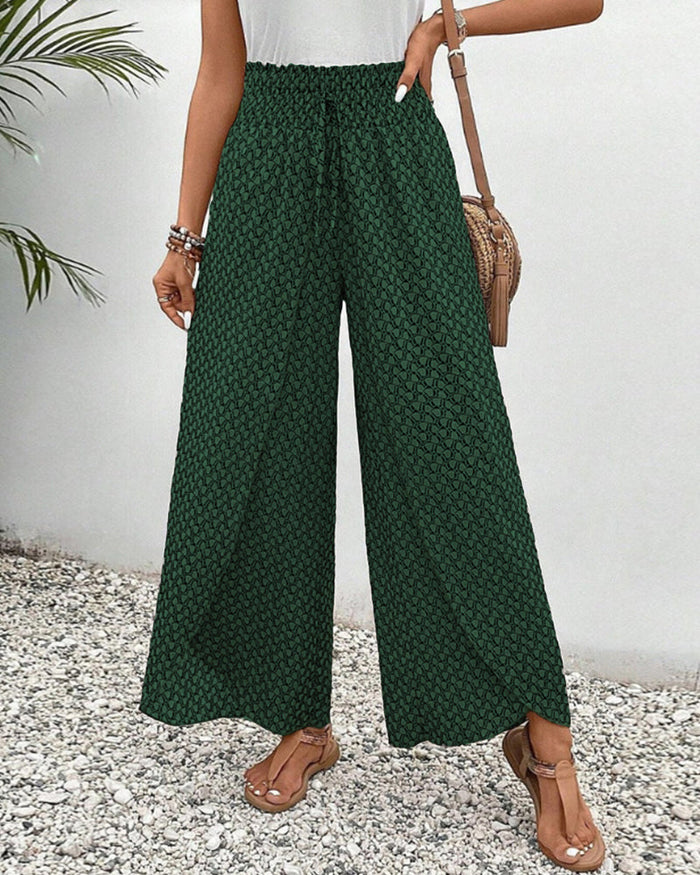 Lisette | Hose mit weitem Bein und geometrischem Druck