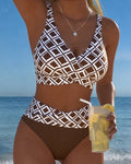 Noemi | Zweiteiliger Bikini mit BH-Schnitt und Diamantmuster