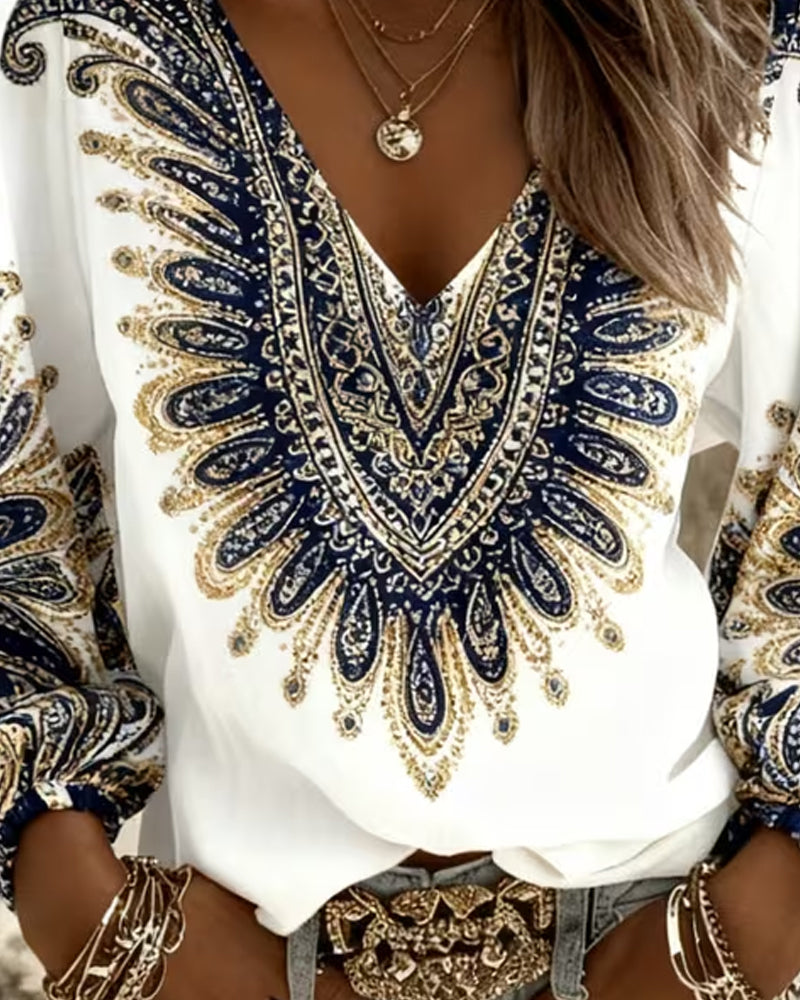 Berta | Top mit Retro-Print
