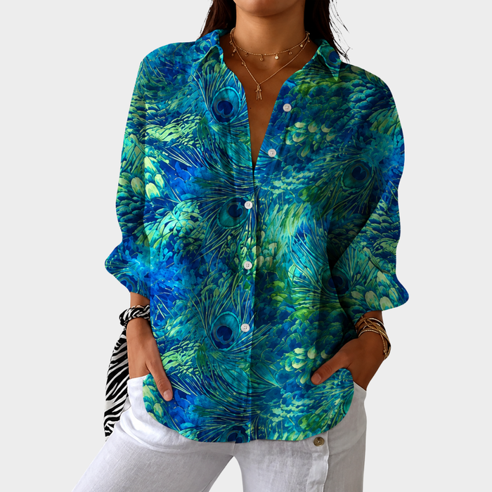 Manuela | Leichte bunte Blumenbluse