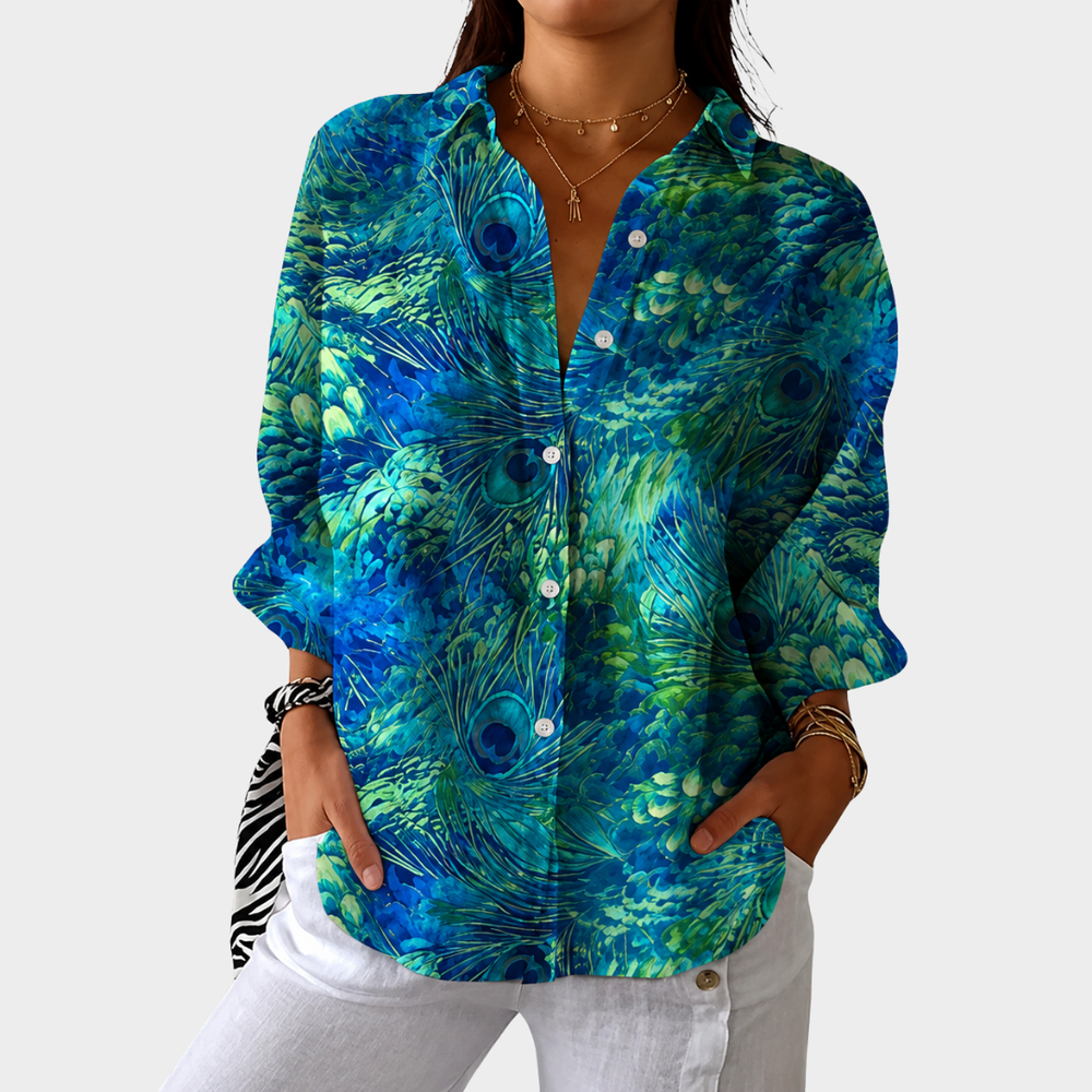 Manuela | Leichte bunte Blumenbluse