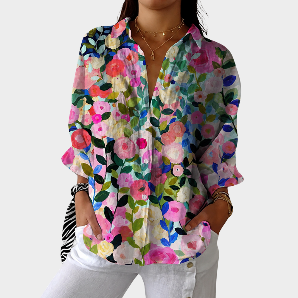 Michaela | Blumenbluse in leichtem Stoff