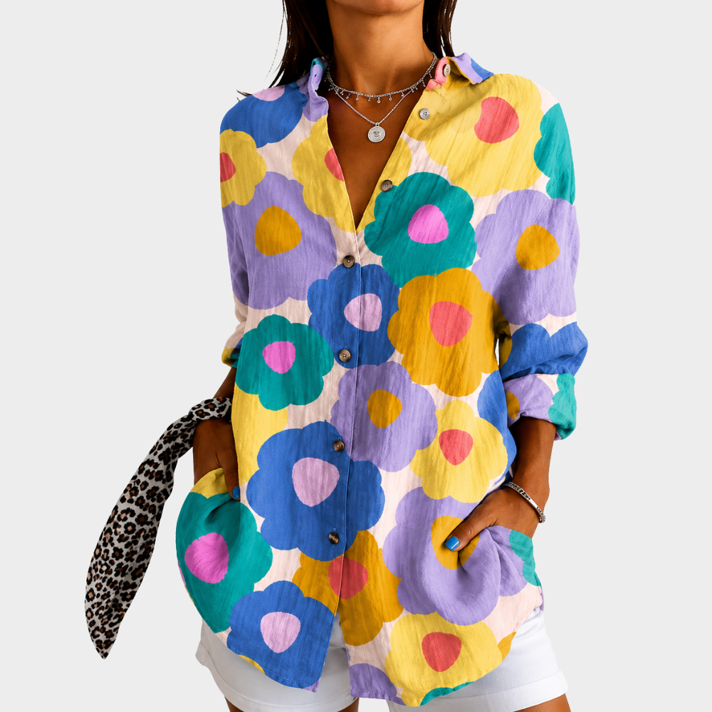 Lisa | Bluse mit Pastell-Blütenprint