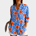 Jana | Statement-Hemdbluse mit Blütenprint