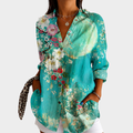 Ute | Bluse mit nächtlichem Blütenprint