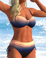 Aline | Bikini mit Farbverlauf und Kordelzug