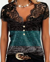 Svenja | T-Shirt mit Patchwork-Spitze
