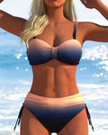 Aline | Bikini mit Farbverlauf und Kordelzug