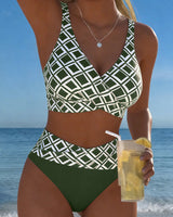 Noemi | Zweiteiliger Bikini mit BH-Schnitt und Diamantmuster