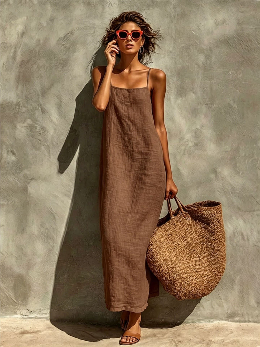 Silvia | Maxikleid mit Spaghettiträgern