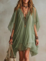 Ursula | Chiffon-Kleid im 2-in-1-Look