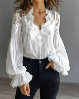 Frieda | Patchwork-Spitzenbluse