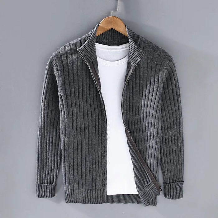 Ruben | Legere Zip-Up Strickjacke