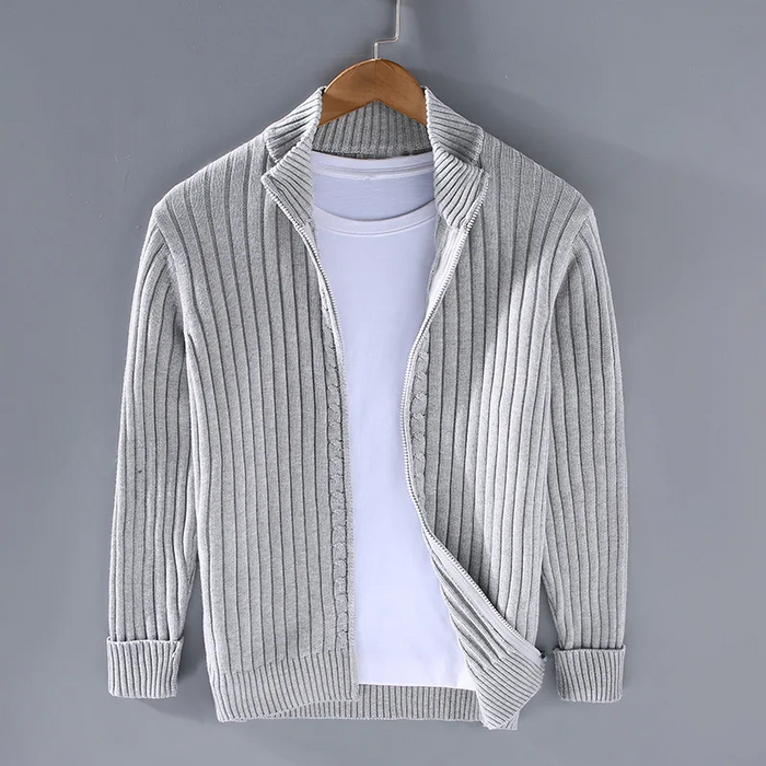 Ruben | Legere Zip-Up Strickjacke