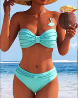 Cindy | Schlichter Bikini mit Halterausschnitt