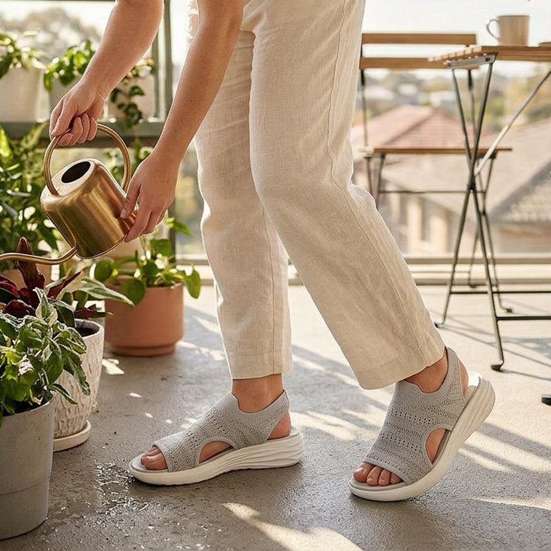 Anne | Atmungsaktive Plateau-Sandalen