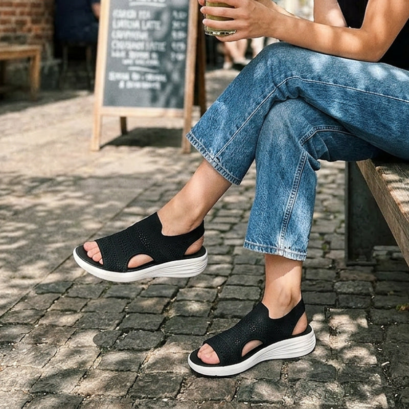Anne | Atmungsaktive Plateau-Sandalen